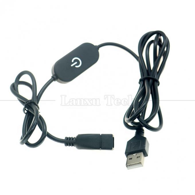 5v 스텝리스 업 다운 터치 컨트롤러 디머 1m 남성에서 여성 USB 켜고 끄는 스위치 케이블 LED 스트립 바 램프 0
