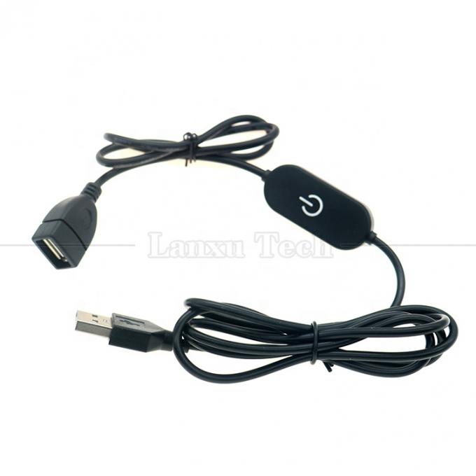 5v 스텝리스 업 다운 터치 컨트롤러 디머 1m 남성에서 여성 USB 켜고 끄는 스위치 케이블 LED 스트립 바 램프 5
