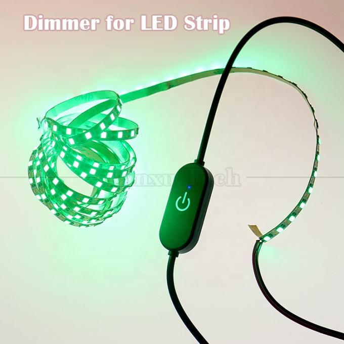 5v 스텝리스 업 다운 터치 컨트롤러 디머 1m 남성에서 여성 USB 켜고 끄는 스위치 케이블 LED 스트립 바 램프 4
