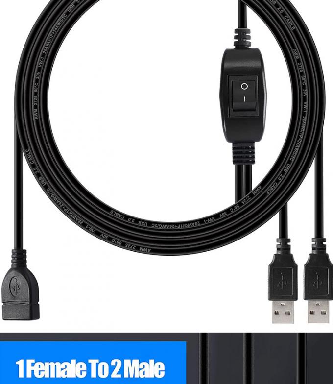 1여성에서 2남성 USB Y 스플리터 프린터 공유 스위치 케이블 프린터 스캐너 스피커 키보드 마우스 7