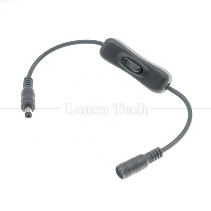 12V 24V 남성에서 여성 5.5x2.1mm DC 잭 켜고 끄는 304 스위치 케이블 LED 스트립 램프 1