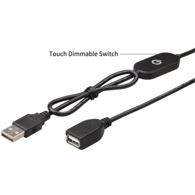 터치 디머 스위치 남성에서 여성 LED 스트립 조명용 USB 확장 케이블을 입력 2