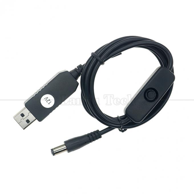 USB에서 9V 12V DC 5.5x2.1mm 잭 전원 충전기 ON OFF 스위치 케이블 라우터 팬 LED 스트립 스피커 3