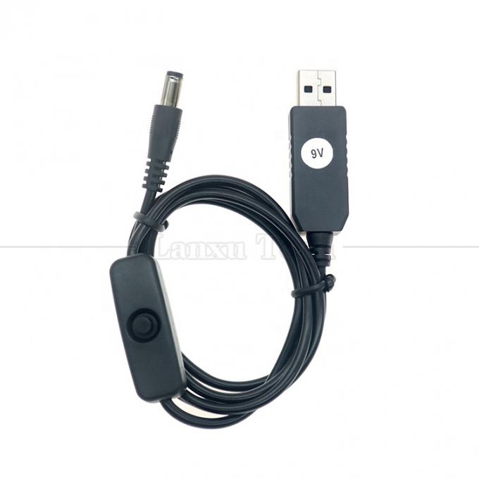 USB에서 9V 12V DC 5.5x2.1mm 잭 전원 충전기 ON OFF 스위치 케이블 라우터 팬 LED 스트립 스피커 5