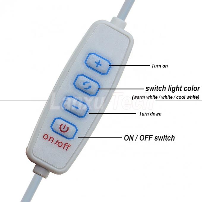 5V 출력 단계 없는 디밍 ON OFF 스위치 LED 라이트 스트립 램프용 USB 디머 케이블 1