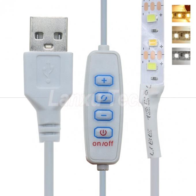 5V 출력 단계 없는 디밍 ON OFF 스위치 LED 라이트 스트립 램프용 USB 디머 케이블 0