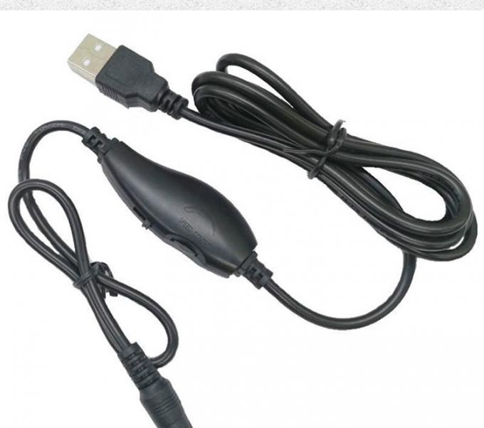 5V USB에서 DC 5.5x2.1mm 12V 출력 밝기 제어 조정 가능한 디머 켜고 끄는 스위치 케이블 LED 라이트 램프 팬 1