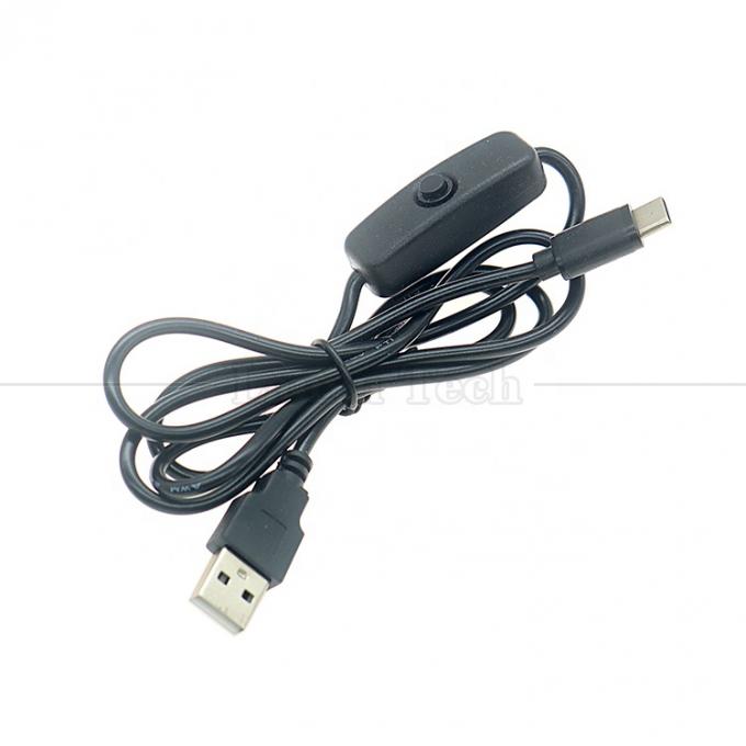 5V USB A 남성 C 타입 USB 스위치 라즈베리 파이 LED 스트립에 대한 전원 오프 케이블 4