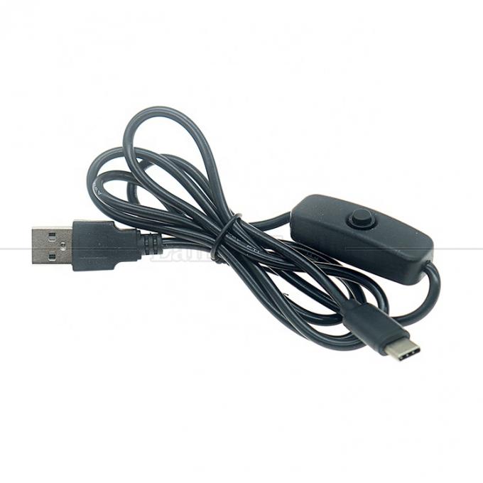 5V USB A 남성 C 타입 USB 스위치 라즈베리 파이 LED 스트립에 대한 전원 오프 케이블 5