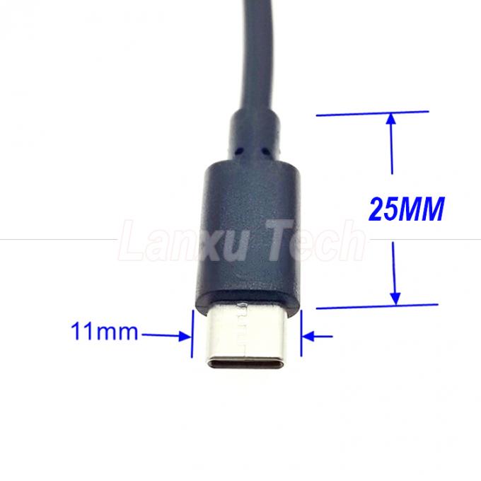 USB 타입 C 남성에서 여성으로 켜고 닫은 라즈베리 파이 램프 팬용 실리콘 캡 스위치 확장 케이블 2