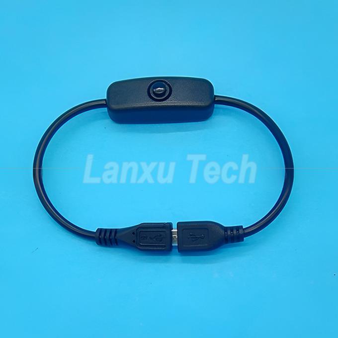 USB 타입 C 남성에서 여성으로 켜고 닫은 라즈베리 파이 램프 팬용 실리콘 캡 스위치 확장 케이블 6