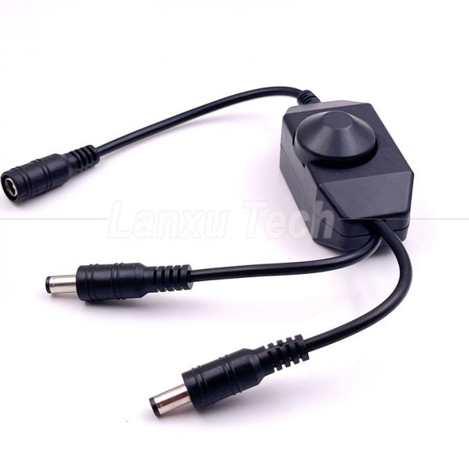 12v 1 여성으로 분할 2 남성 DC 전력 켜고 끄고 회전 스위치 컨트롤러 램프에 대한 LED 디머 0