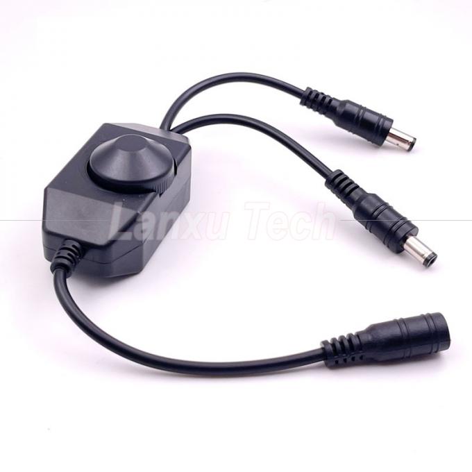 12v 1 여성으로 분할 2 남성 DC 전력 켜고 끄고 회전 스위치 컨트롤러 램프에 대한 LED 디머 4