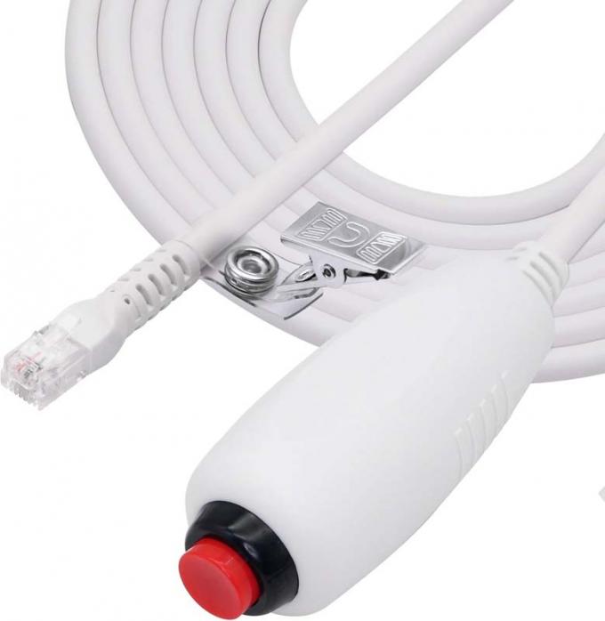 커스텀 RJ11 6Pin 4Core 단일 버튼 손 잡기 간호사 전화 케이블 간호사 전화 스테이션 클립과 간호사 전화 스테이션 1