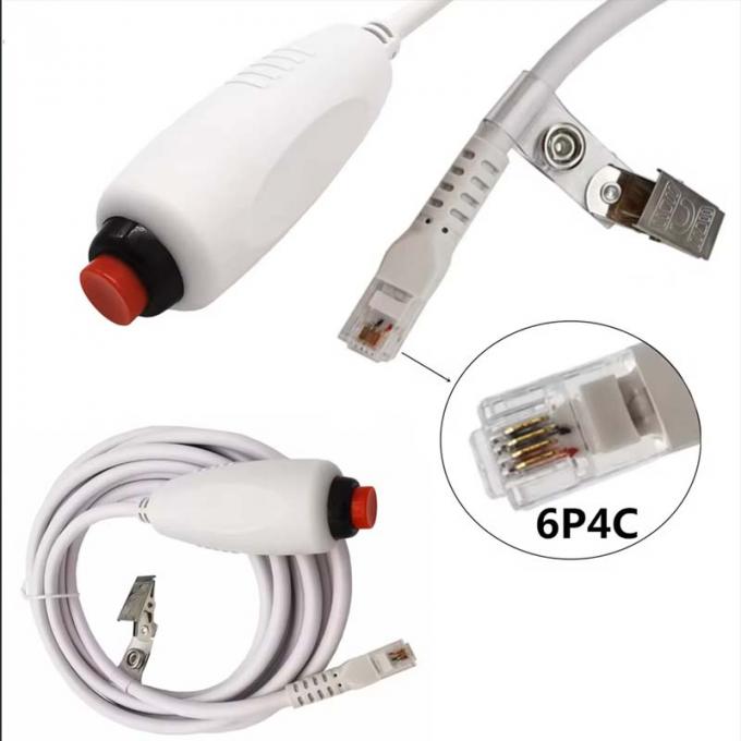 커스텀 RJ11 6Pin 4Core 단일 버튼 손 잡기 간호사 전화 케이블 간호사 전화 스테이션 클립과 간호사 전화 스테이션 0