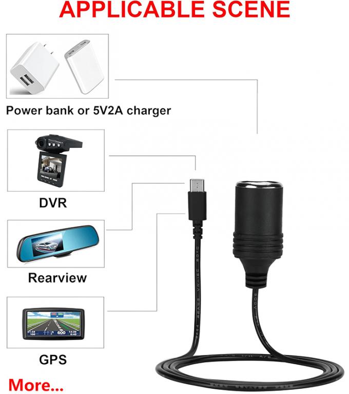 PD 충전 12v 출력 USB 타입 C 남성에서 담배 라이트러 여성 소켓 플러그 전원 어댑터 케이블 자동차 4