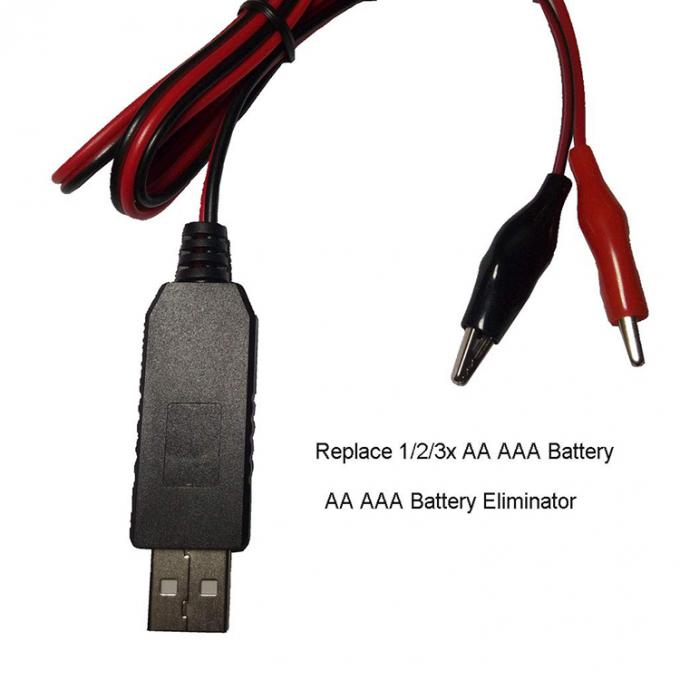 AAA AAA 배터리 제거기 리패스 배터리 USB 5v에서 1.5v 3v 4.5v LED 라이트 전기 장난감용 전원 충전 케이블 2