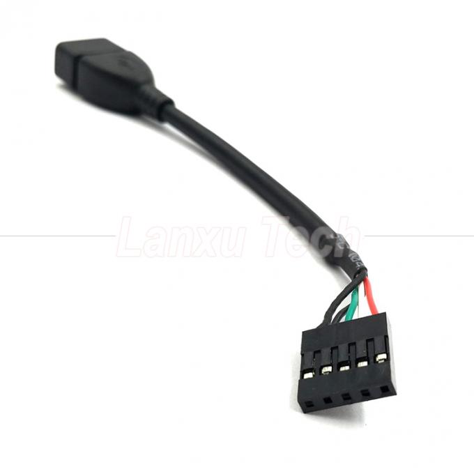 사용자 정의 USB 2.0 타입 A 여성 플러그 헤더 5 핀 듀폰 커넥터 와이어 메인보드 케이블 1