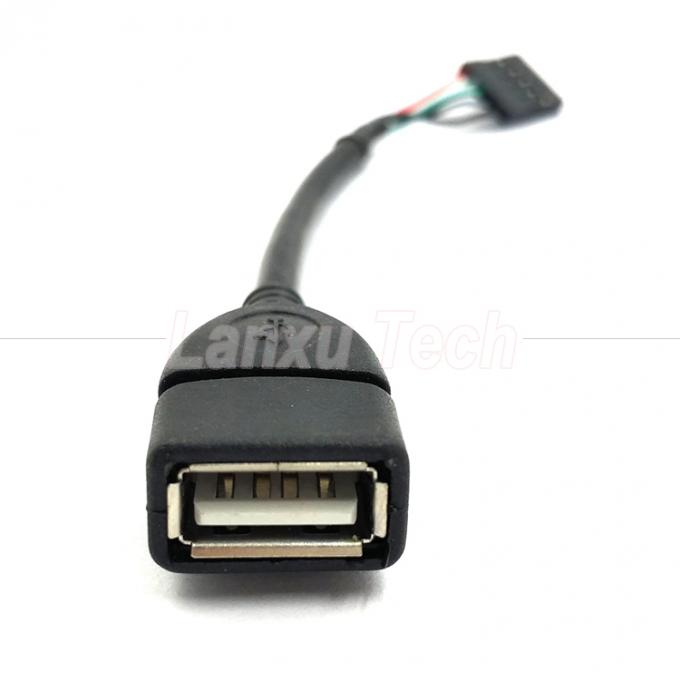 사용자 정의 USB 2.0 타입 A 여성 플러그 헤더 5 핀 듀폰 커넥터 와이어 메인보드 케이블 2