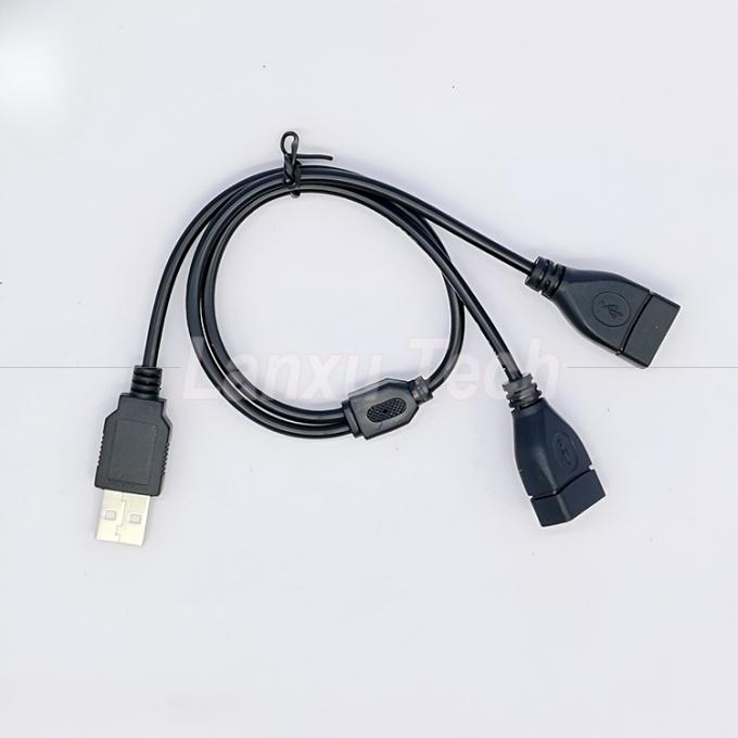 USB 2.0 A 남성에서 2 쌍 USB 여성 잭 Y 스플리터 허브 전원 케이블 확장 어댑터 케이블 2