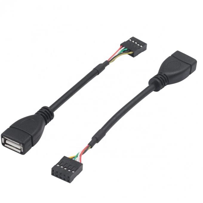 USB 타입 A 여성 9 핀 듀폰 여성 헤더 메인보드 어댑터 케이블 2