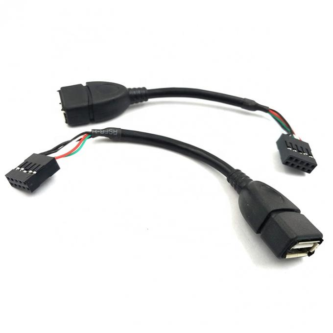 USB 타입 A 여성 9 핀 듀폰 여성 헤더 메인보드 어댑터 케이블 0