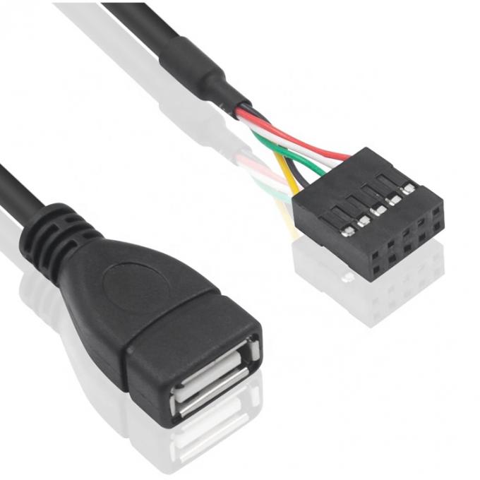 USB 타입 A 여성 9 핀 듀폰 여성 헤더 메인보드 어댑터 케이블 1