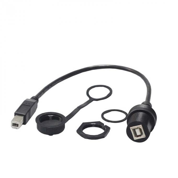 USB B 2.0/3.0 남성부터 여성까지 방수 확장 케이블 플러시 마운트 패널 프린터 자동차 트럭 보트 오토바이 컴퓨터 2