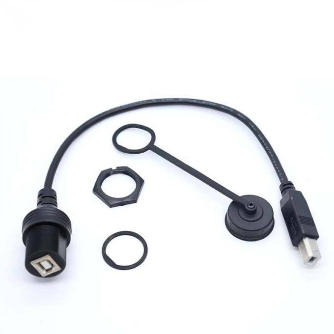 USB B 2.0/3.0 남성부터 여성까지 방수 확장 케이블 플러시 마운트 패널 프린터 자동차 트럭 보트 오토바이 컴퓨터 3
