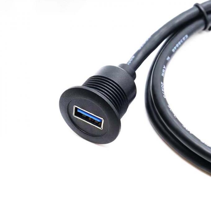 짧은 머리 USB 3.0 남자 여자 방수 확장 케이블 자동차 트럭 보트 오토바이 컴퓨터에 대한 플러시 마운트 패널 0