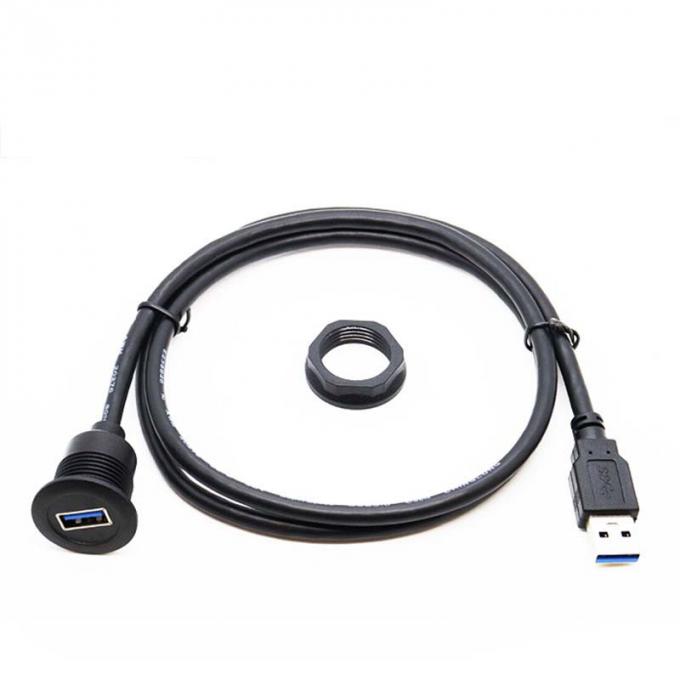 짧은 머리 USB 3.0 남자 여자 방수 확장 케이블 자동차 트럭 보트 오토바이 컴퓨터에 대한 플러시 마운트 패널 1