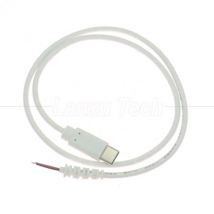 커스터마이징 USB 타입 C 남성 여성 노크 와이어 피그테일 끝 충전 케이블 1