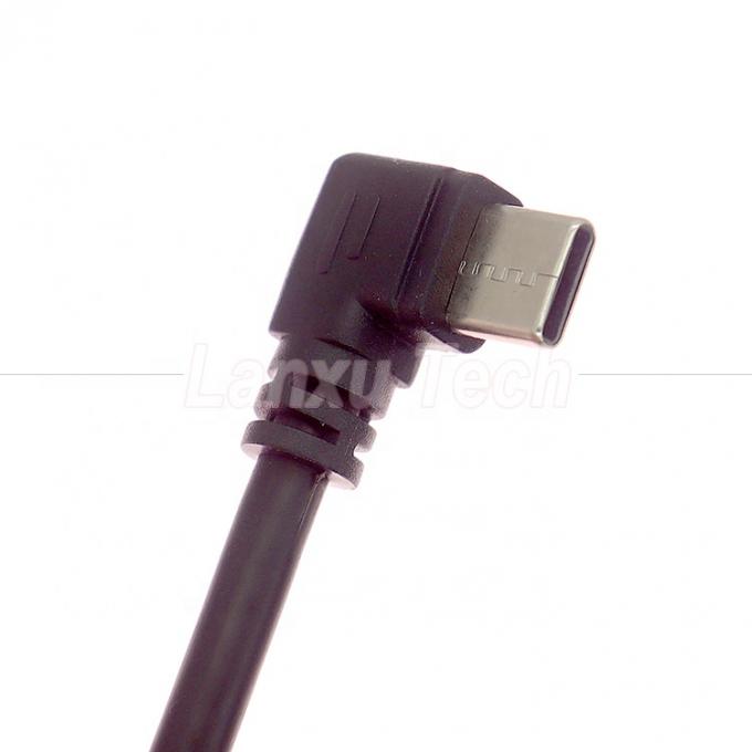 90도 직각 빠른 충전 2A USB 2.0에서 C형 데이터 충전기 확장 케이블 2