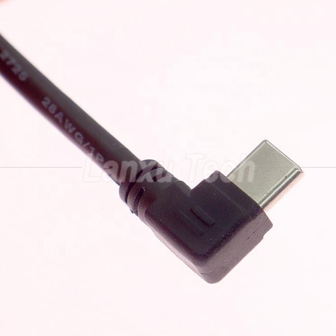90도 직각 빠른 충전 2A USB 2.0에서 C형 데이터 충전기 확장 케이블 3