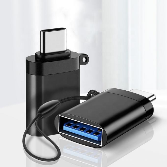 휴대용 미니 라니어드 금속 셸 OTG 유형 C 3.1 남성 USB 3.0 여성 어댑터 0
