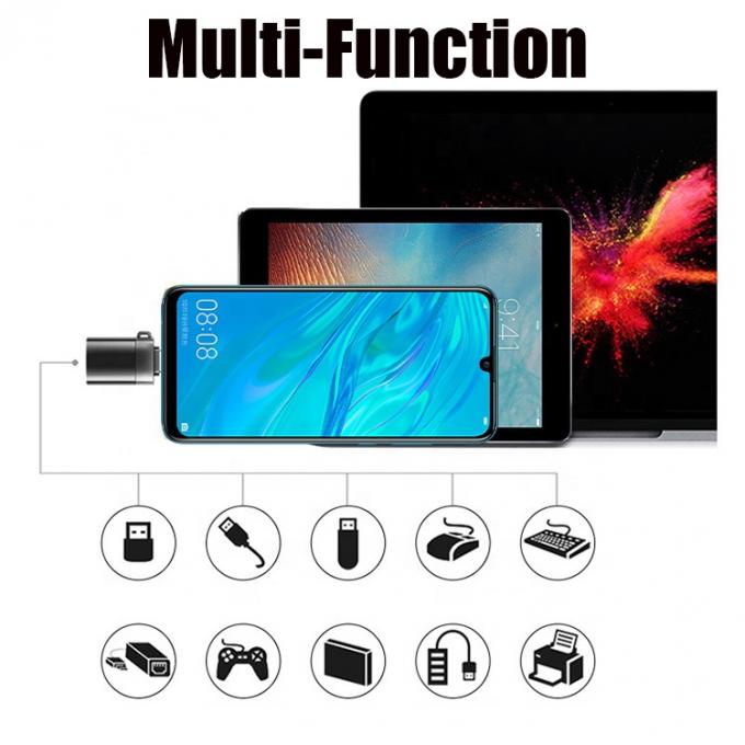 휴대용 미니 라니어드 금속 셸 OTG 유형 C 3.1 남성 USB 3.0 여성 어댑터 3