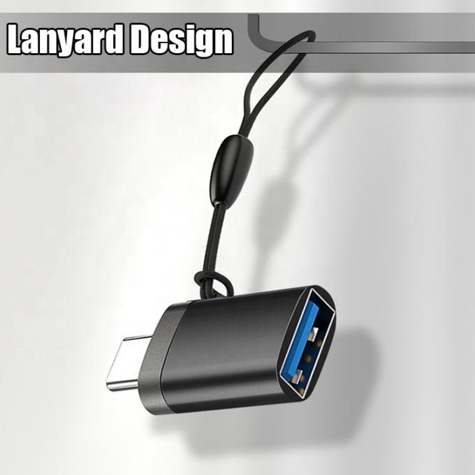 휴대용 미니 라니어드 금속 셸 OTG 유형 C 3.1 남성 USB 3.0 여성 어댑터 1