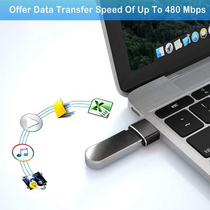 멀티 컬러 금속 셸 USB 타입 C 여성에서 USB 남성 어댑터 3