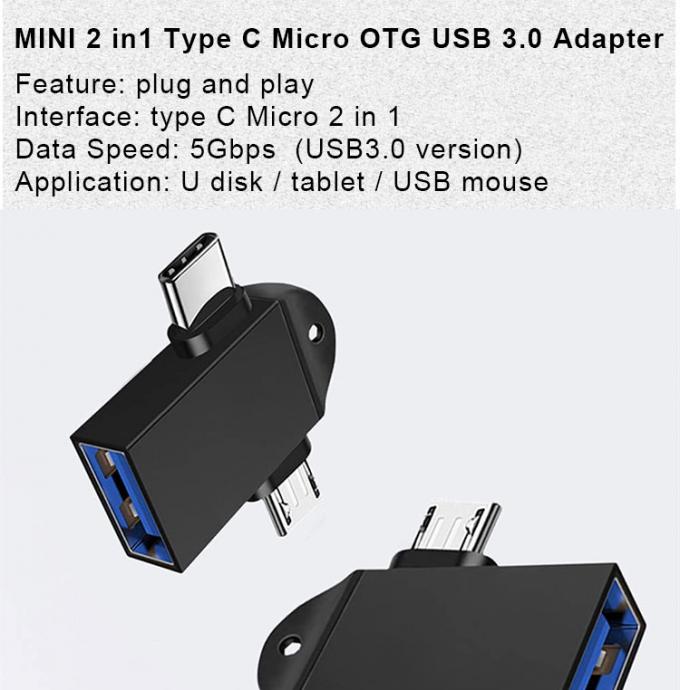 2 in 1 USB3.0 to Micro B Type C USB 컨버터 안드로이드 폰 U 디스크 마우스 0