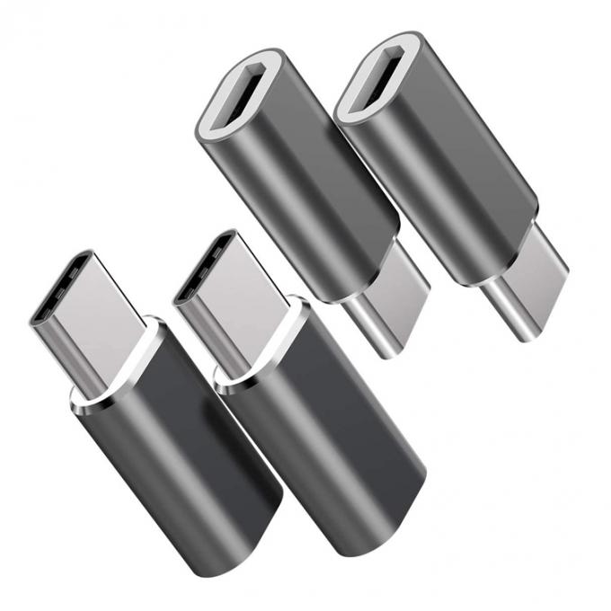 플러그 앤 플레이 금속 셸 마이크로 USB 여성 C 타입 남성 OTG 변환기 어댑터 0