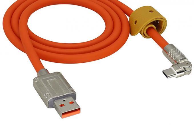 180도 회전 빠른 충전 120w 6A 실리콘 USB 마이크로 C형 케이블 안드로이드 휴대 전화 5