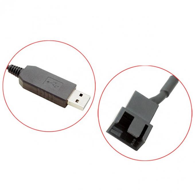 12V 스텝 UP 부스트 USB 3 핀 4 핀 PWM PC 팬 ON OFF 스위치 전원 어댑터 케이블 3