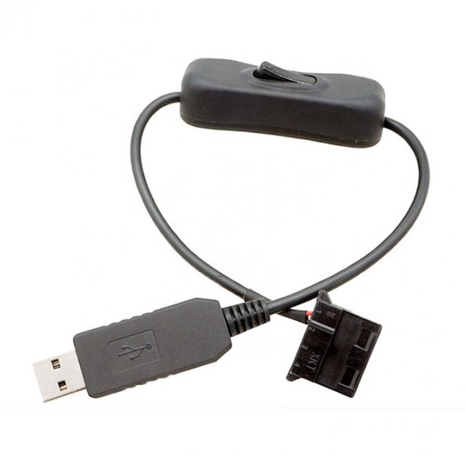 12V 스텝 UP 부스트 USB 3 핀 4 핀 PWM PC 팬 ON OFF 스위치 전원 어댑터 케이블 6