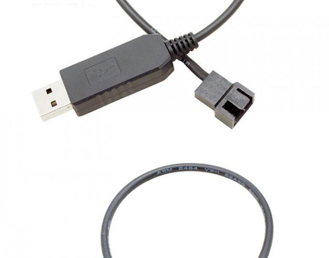 USB 5V에서 12V 전압 단계 3 핀 및 4 핀 PC 팬 전원 어댑터 케이블 4