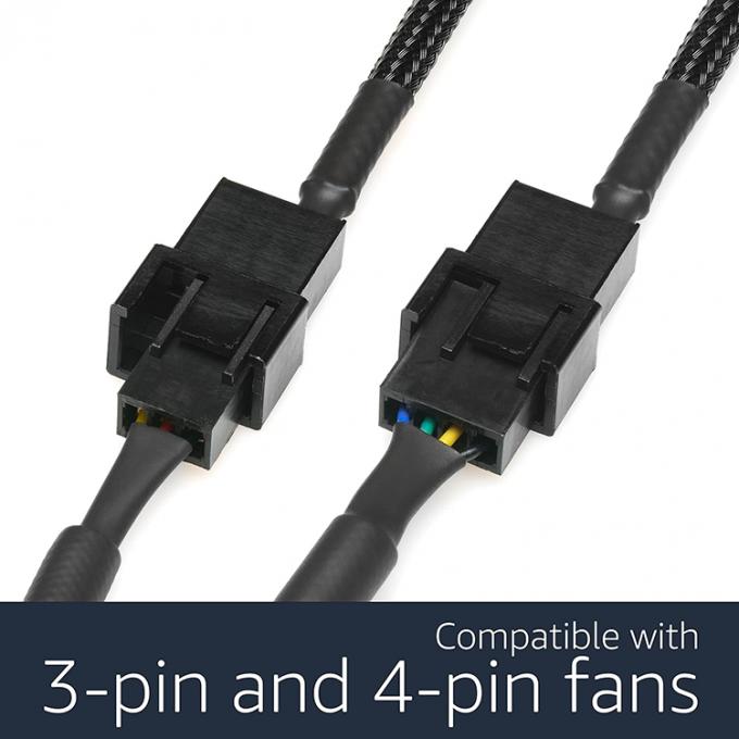 3 핀 4 핀 모렉스 여성 PWM 5V 팬 전원 공급 장치 어댑터 커넥터 케이블 컴퓨터 냉각기 1