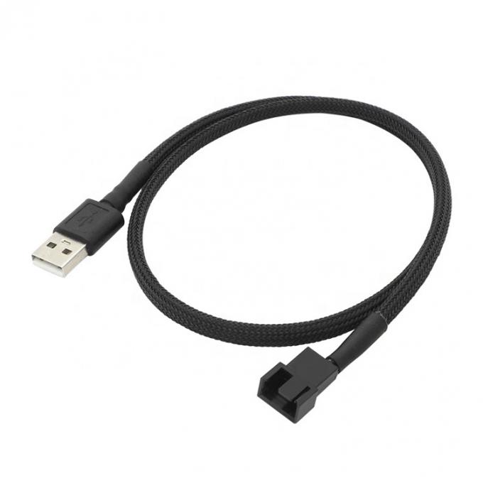 USB에서 3 핀 4 핀 모렉스 여성 PWM 5V 케이스 컴퓨터 냉장기 냉각 팬 전원 공급 장치 어댑터 커넥터 케이블 5
