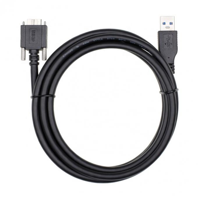슈퍼 스피드 데이터 5Gbps 스크루 잠금 패널 마운트 마이크로 B 3.0에서 USB 3.0 A 확장 케이블 1