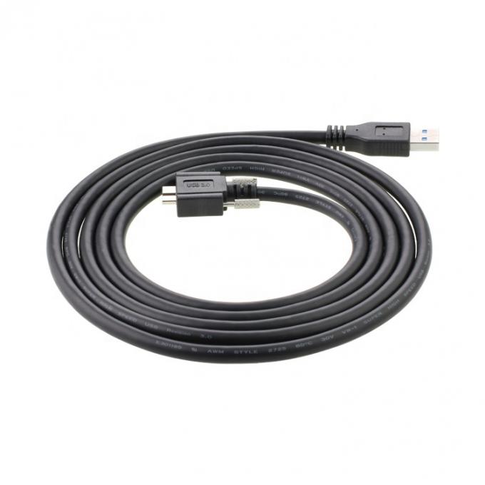 슈퍼 스피드 데이터 5Gbps 스크루 잠금 패널 마운트 마이크로 B 3.0에서 USB 3.0 A 확장 케이블 5