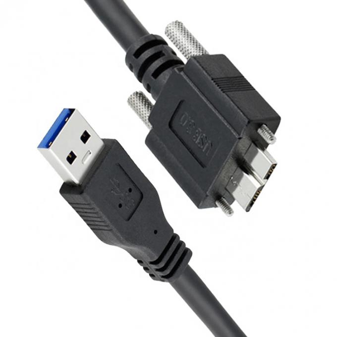 슈퍼 스피드 데이터 5Gbps 스크루 잠금 패널 마운트 마이크로 B 3.0에서 USB 3.0 A 확장 케이블 4