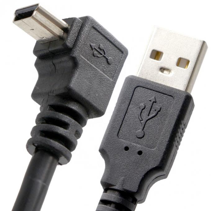 90도 오른쪽 왼쪽 위 아래 각 미니 USB 데이터 충전 케이블 3